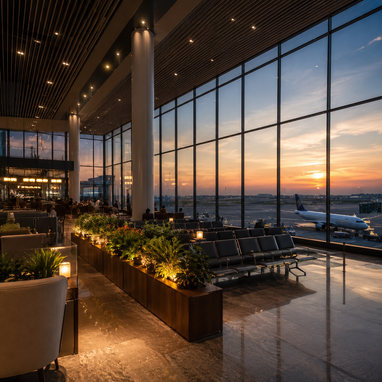Modern shopping mall interior